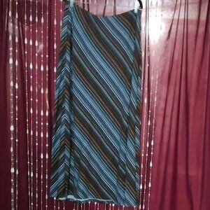 36" XXL Diagonal Striped Lined Maxi Skirt